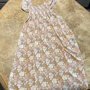 Pie in the Sky Floral Smocked Dress